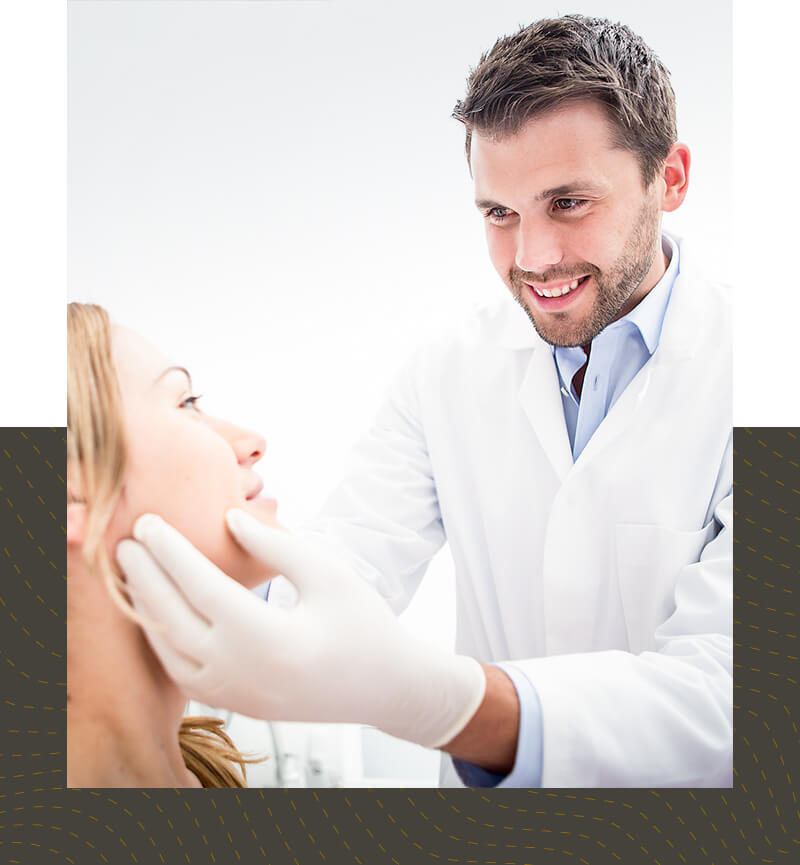 Provider examining a patient